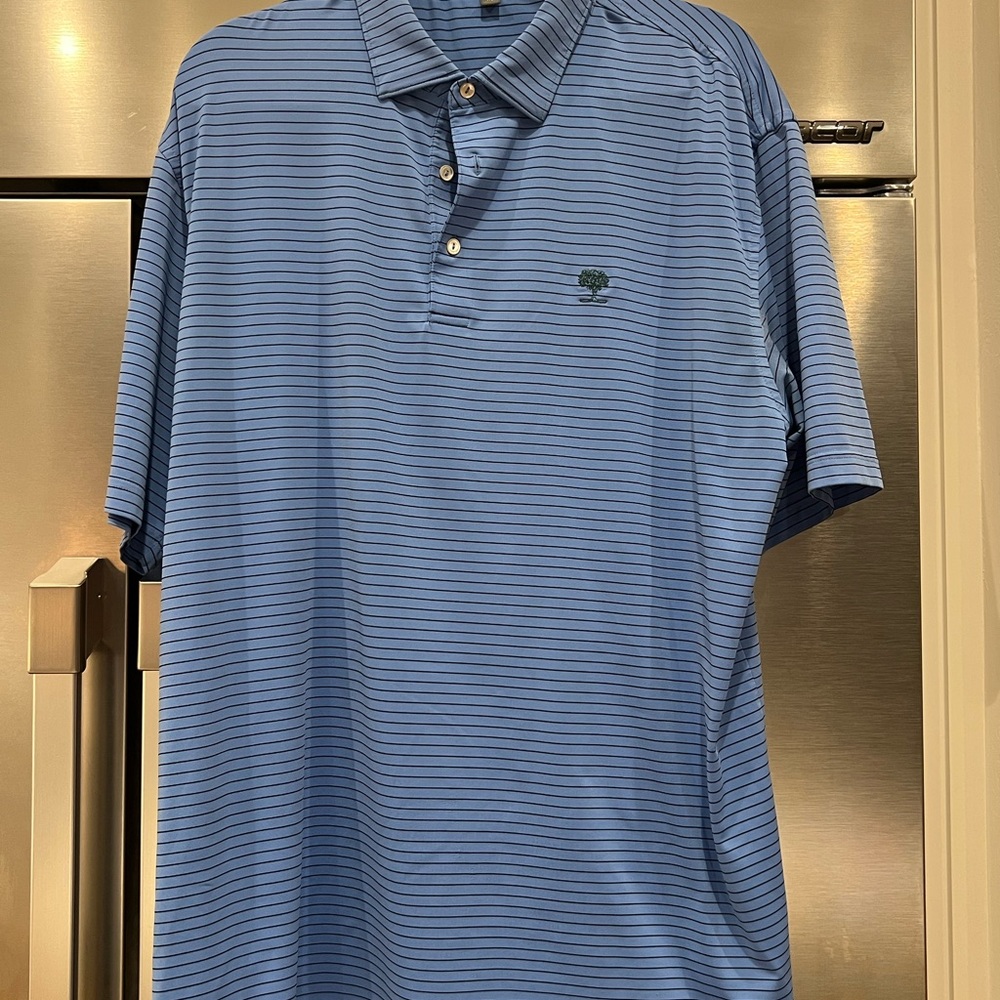 Peter Millar Summer Comfort Blue and Black Striped Shirt